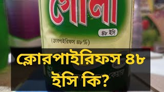 ক্লোরপাইরিফস ৪৮ ইসি কি? ক্লোরপাইরিফস এর সঠিক ব্যবহার জেনে নেই ।