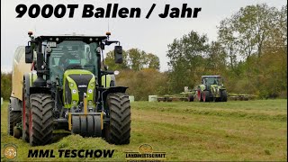 9000 Ballen Pro Jahr! MML Teschow bei der Grasernte - Wenden,Schwarden, Siloballen Pressen \u0026 Wickeln