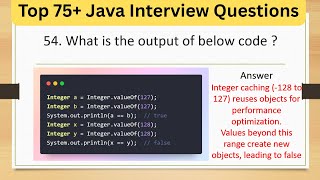 Top 75+ Tricky Java Interview Questions - 127 == 127 vs 128 == 128 in Java #javainterviewquestions