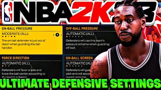 *NEW* ULTIMATE BEST DEFENSE SETTINGS IN NBA 2K23! STOP MASHING & SPEED BOOSTS! CURRENT & NEXT GEN