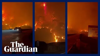 Big Sur wildfire burns near California highway