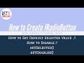JRadioButton setSelected, setEnabled  | Java Swing Tutorial #011