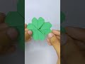 diy origami four leaf clover easy paper craft viral shorts