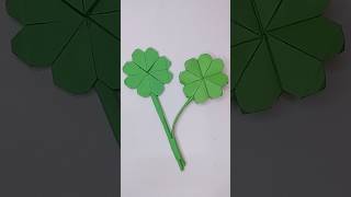 DIY origami four leaf clover / easy paper craft / #viral #shorts