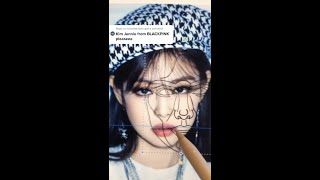 I tried the “perfect face“ on JENNIE from BLACKPINK and it looks✨interesting✨😳 |JULIAGISELLA#shorts