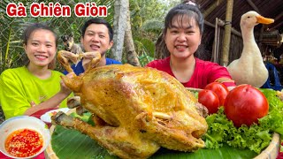 Buổi Chiều Được Anh Trai Làm Gà Chiên Giòn Rụm Nguyên Con Chấm Muối Ớt Ăn Ngon Nhứt Nách