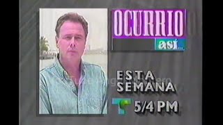 Telemundo 47 WNJU TV 1993 / María Laria y Bloque De Comerciales