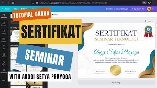 Cara Mudah Design Sertifikat Seminar / Webinar | Tutorial Canva