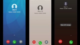 Xiaomi Miui9 VS Miui 10 VS Miui 11 incoming call Mi Ringtones