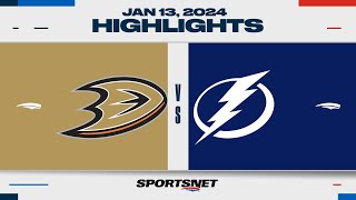 NHL Highlights | Ducks vs. Lightning - January 13, 2024