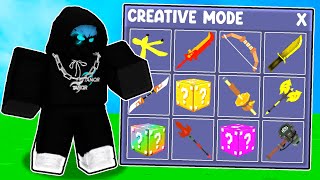 I secretly used CREATIVE MODE in Roblox Bedwars..