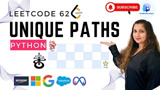 🔥Leetcode62. Unique Paths: Medium | Python #amazon, #google, #microsoft, #meta, #salesforce🥇#coding