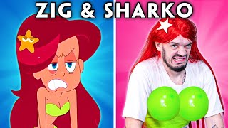 ZIG AND SHARKO WITH ZERO BUDGET - Zig & Sharko and Marina Funny Cartoon Parodies