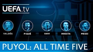 Puyol's all-time Barcelona all-time five-a-side team