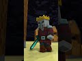 zombie becomes herobrine to protect villagers from king pillager ⚡⌚⚡ transform watch