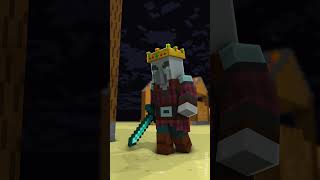 Zombie becomes Herobrine to PROTECT Villagers from King Pillager ⚡⌚⚡   Transform Watch