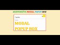 Create a Popup Modal  Box With HTML, CSS & JQUERY