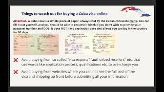 How to get Cuban visa if you traveling from the United States