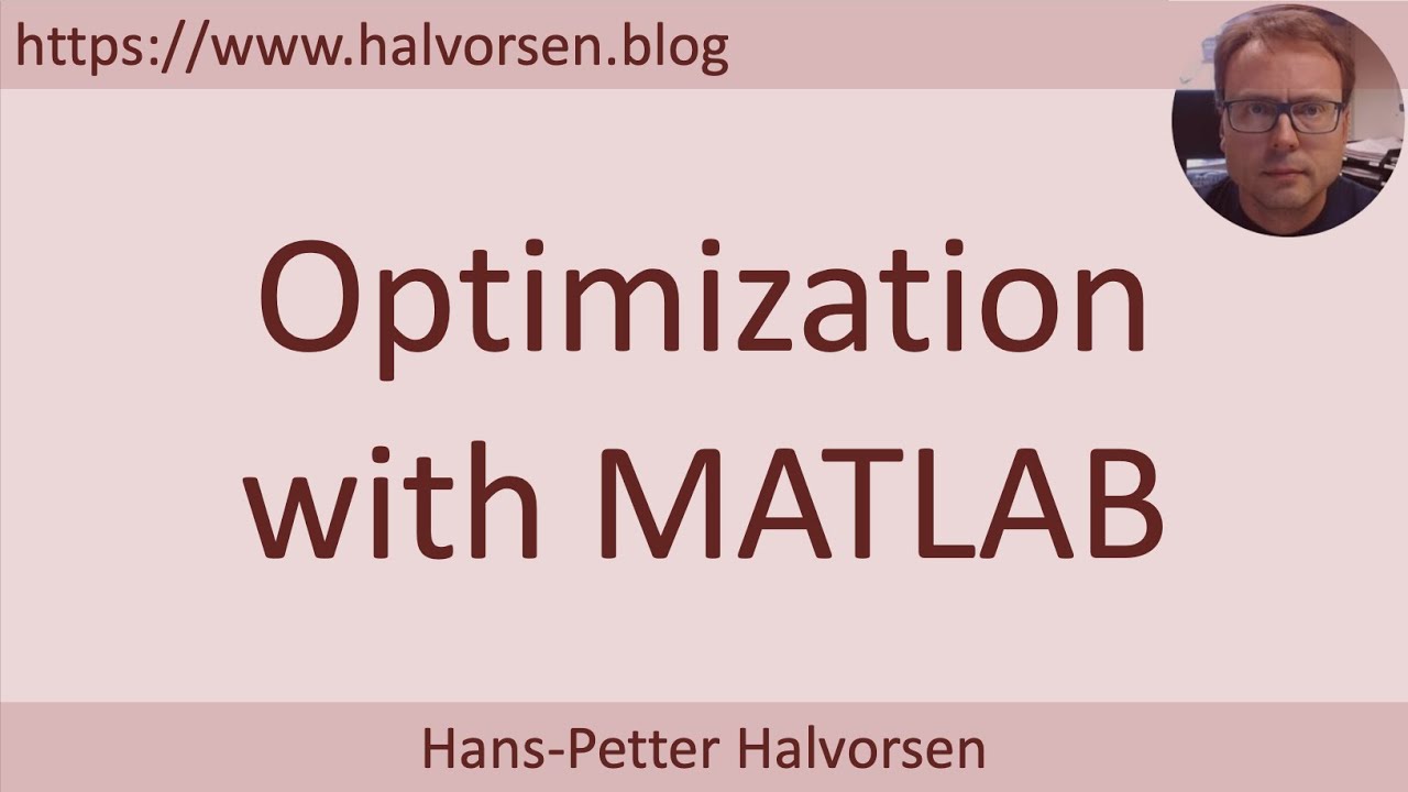 Matlab Optimization Youtube