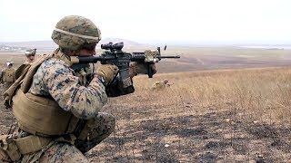 Marines Live Fire-Maneuver In Romania