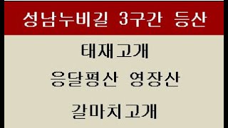 성남누비길 3구간 영장산 등산코스(태재고개-응달평산-영장산-갈마치고개) 20210131