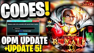 🔥*NEW* ALL WORKING OPM UPDATE 5 CODES FOR ANIME ROYALE! ROBLOX ANIME ROYALE CODES