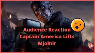 Cinema Audience Reaction to Captain America Holding Thor's Hammer Avengers Endgame