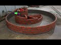Make a Spiral Fish Tank from Brick and Cement