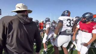 UTSA Football Spring Practice Inside Run Drill 4.7.22