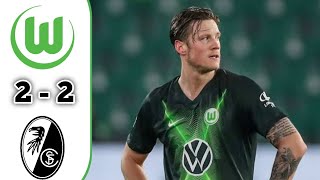 Wolfsburg vs Freiburg 2-2 - All Goals & Highlights Resumen 2020