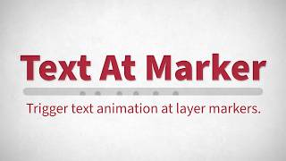 Text At Marker for After Effects