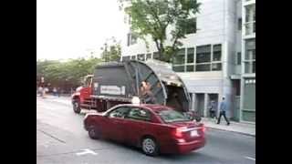 Freightliner Garbage Truck Ville De Montreal In Action