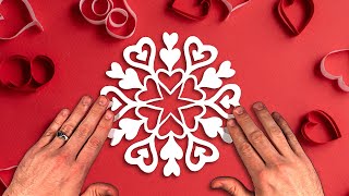 DIY Paper Heart Snowflake