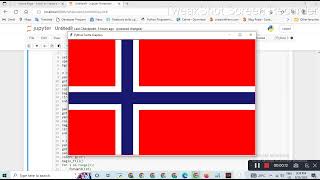 flag of Norway || Python turtle library || Python for beginners #poojapatel #chiki1601