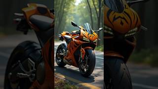 Tiger-Shaped Motorcycle: موتوسيكل على شكل نمر #motorcycle #car #hybrid #animals #shorts #youtube