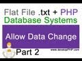 2. Flat File .txt + PHP Database Tutorial - Allow user or client to change data - CMS