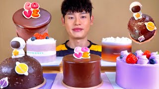 ASMR 초콜릿케이크 티라미수 생크림케이크 블루베리 생크림케이크 먹방~!! Chocolate Cake Blueberry Cream Cake Tiramisu Cake MuKBang!