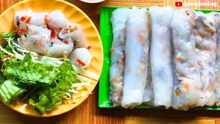 Bánh Cuốn Mặn bằng chảo tại nhà ngon đơn giản mềm ngon | Gấu Miền Tây