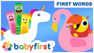Toddler Learning Video | Color Crew & Larry Surprise Eggs | Sports & Games for Kids | BabyFirst TV