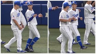 ドラゴンズ打線を引っ張る岡林＆細川のじゃれ合い（笑）（2023年8月6日）