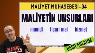 Maliyetin Unsurları (Hizmet, Ticari Mal, Mamul) [ Maliyet Muhasebesi Konu Anlatımı - 4 ]   | No: 57