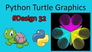 python turtle graphics tutorial || #design32 || Python graphics