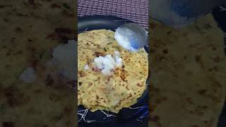 Tasty aloo paratha with desi ghee #alooparatha #desi #breakfast #shorts