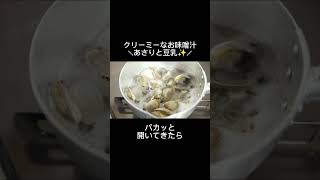 【1分お味噌汁】あさりと豆乳の相性は抜群です #料理 #朝ごはん #レシピ