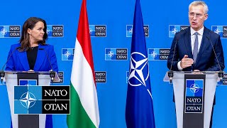 NATO Secretary General with the President of Hungary 🇭🇺 Katalin Novák, 08 NOV 2023