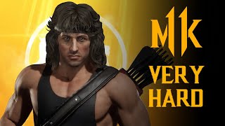 Mortal Kombat 11 - Rambo Klassic Tower (VERY HARD) NO MATCHES LOST
