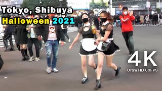 【4K】2021🎃Tokyo Japan, Shibuya the night Halloween 2021:渋谷ハロウィン2021.10.30 渋ハロ前夜祭❶/3