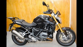 BMW R1200R(2016) exhaust sound with optional AKRAPOVIC titanium silencer 詳細及び排気音　アクラポビッチサイレンサー音