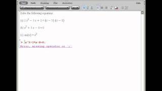 Maple - Solving equations
