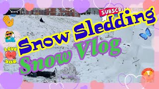 Snow sledding/Snow Vlog of surya 2021